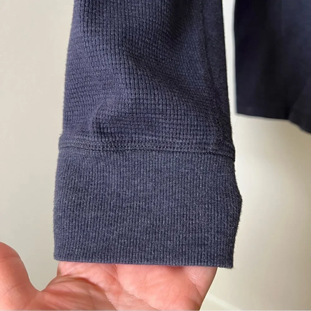 Eddie Bauer Thermal Shirt Mens Size XL Tall Heather Navy Long Sleeve Ultrasoft